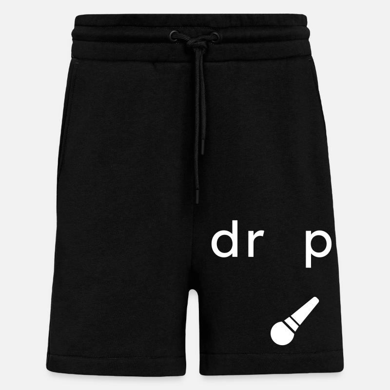 Drop the Microphone - Shorts - made by SPREAD - SOLID BLACK