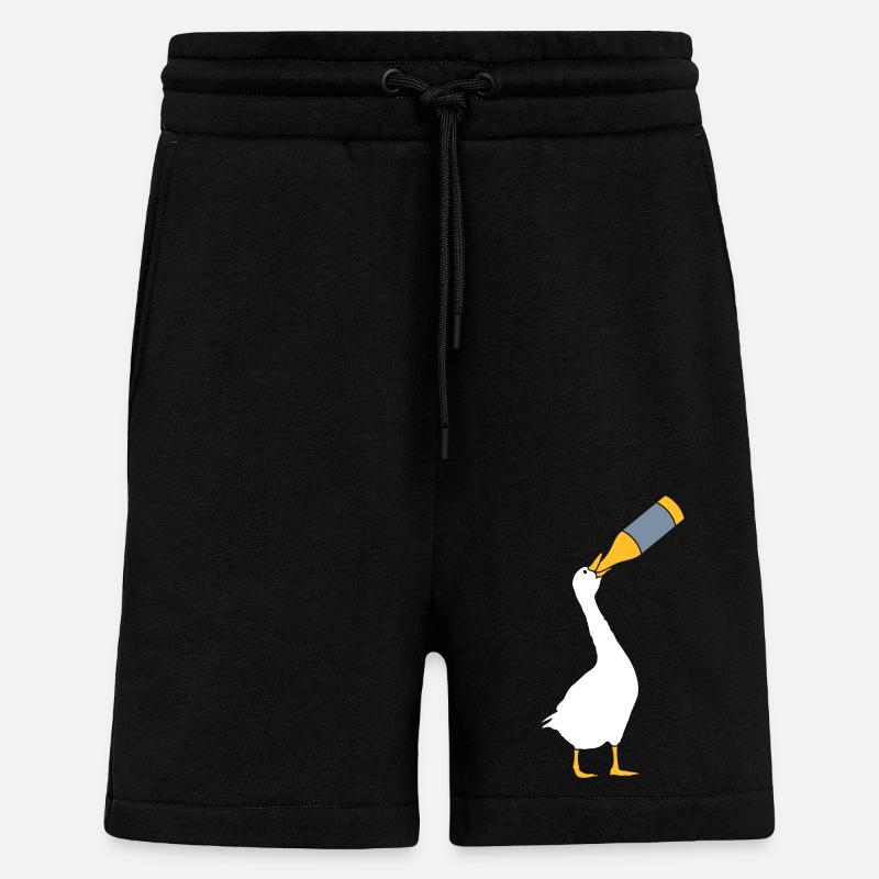 Gans Alkohol Party - Shorts - made by SPREAD - SOLID BLACK