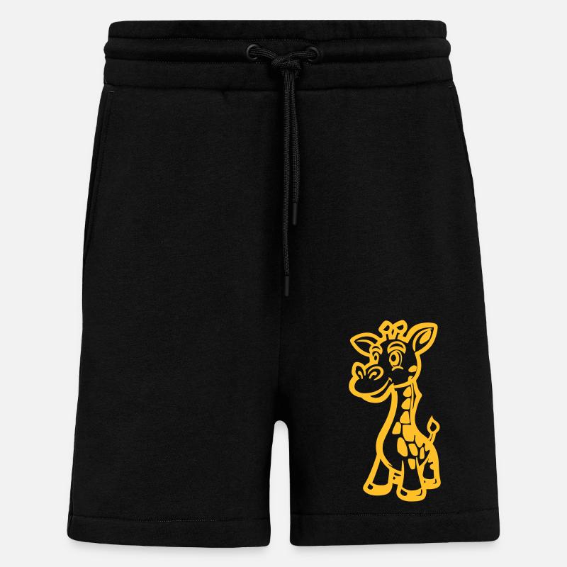 giraffe tier - Shorts - made by SPREAD - SOLID BLACK