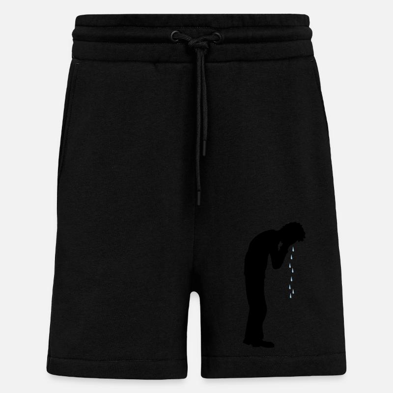 Heulen Tropfen Depression - Shorts - made by SPREAD - SOLID BLACK