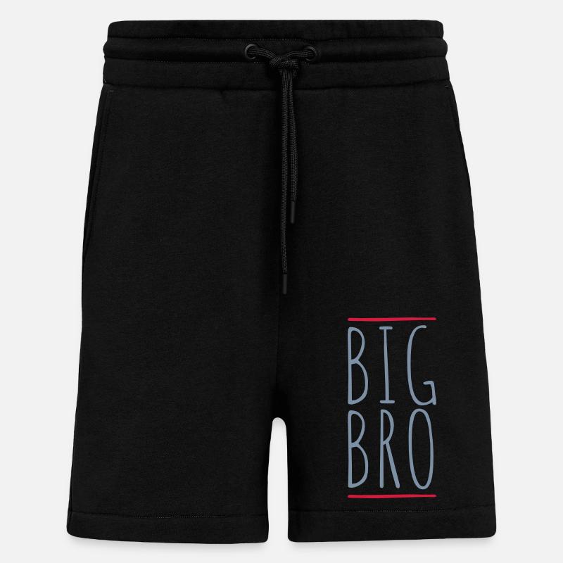 Bar Logo Big Bro - Shorts - made by SPREAD - SOLID BLACK