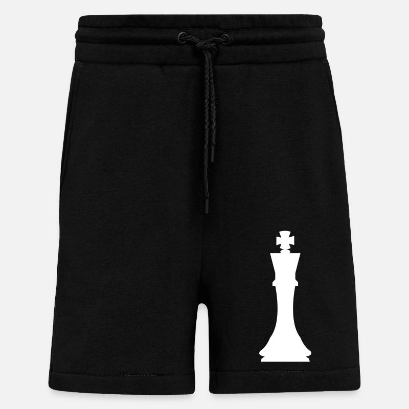 Chess piece king - Shorts - made by SPREAD - SOLID BLACK