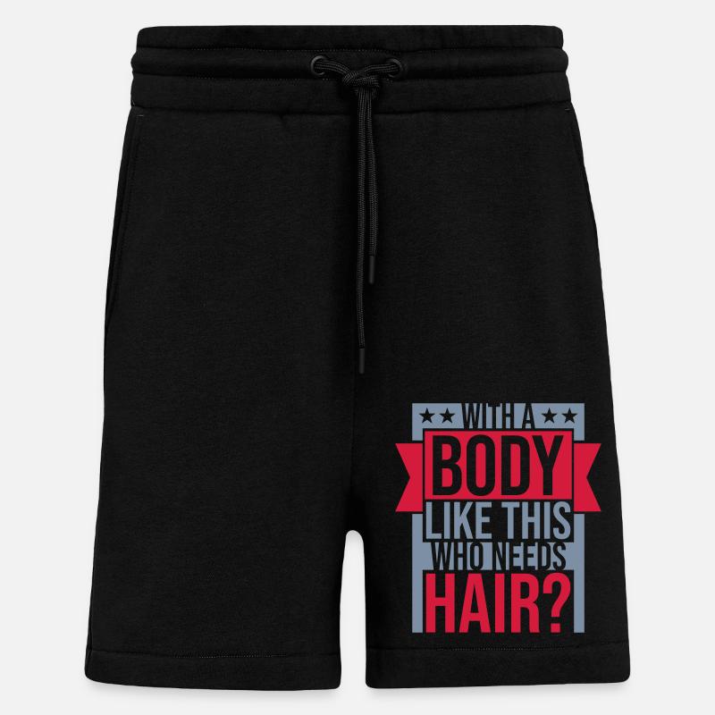 Who Needs Hair Saying - Shorts - made by SPREAD - SOLID BLACK