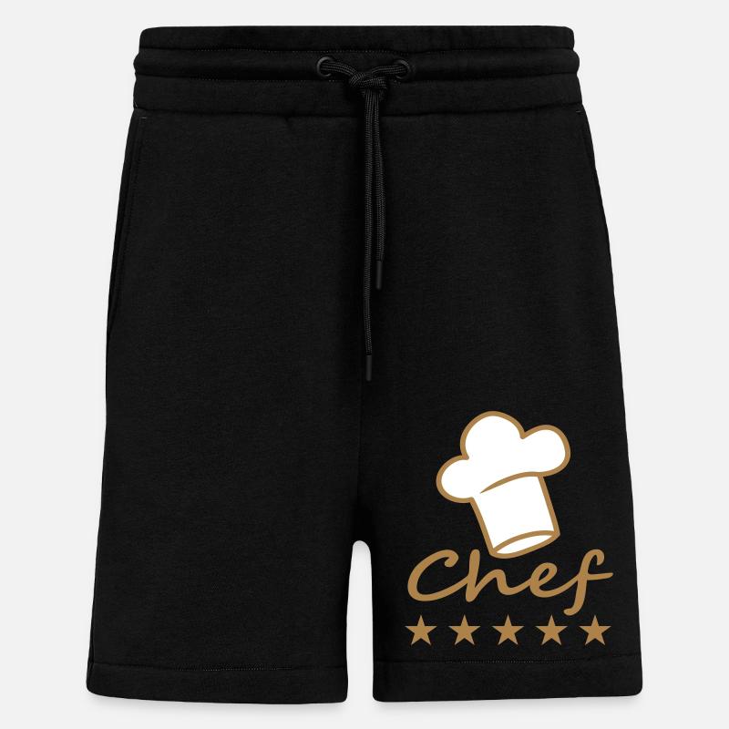 Chef - Short bio décontracté fabriqué en UE - SOLID BLACK