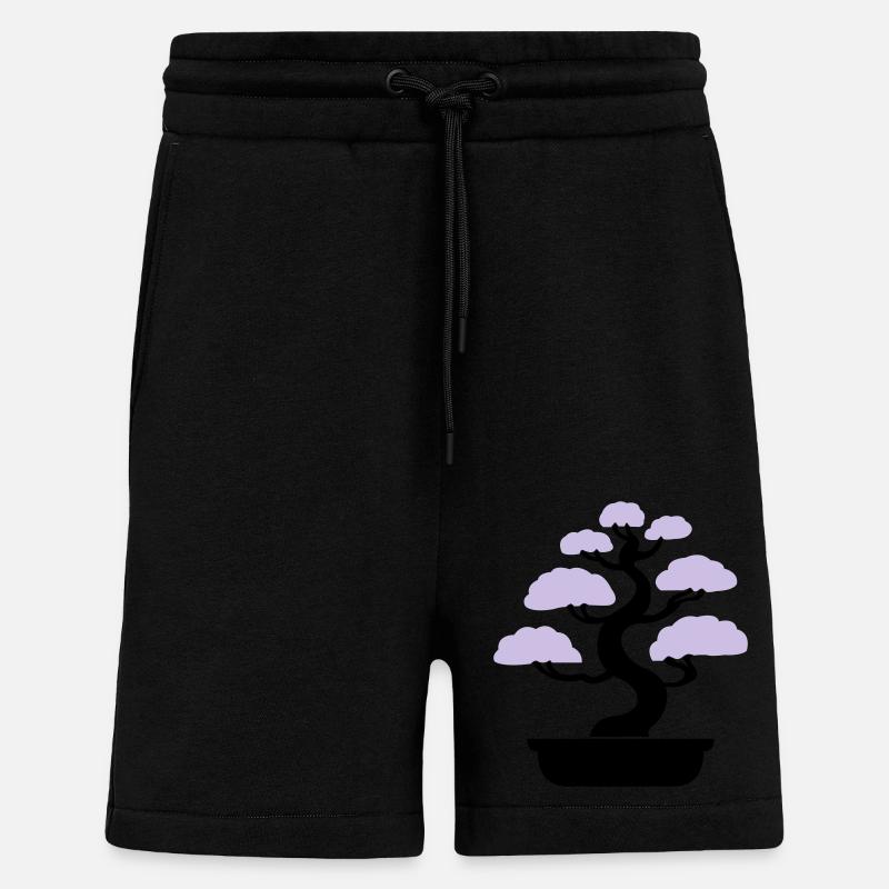 bonsai baum tree - Shorts - made by SPREAD - SOLID BLACK