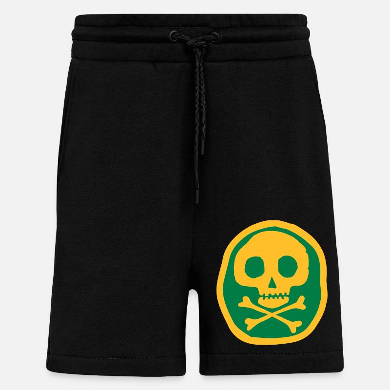 Skull & Bones - Shorts - made by SPREAD - SOLID BLACK