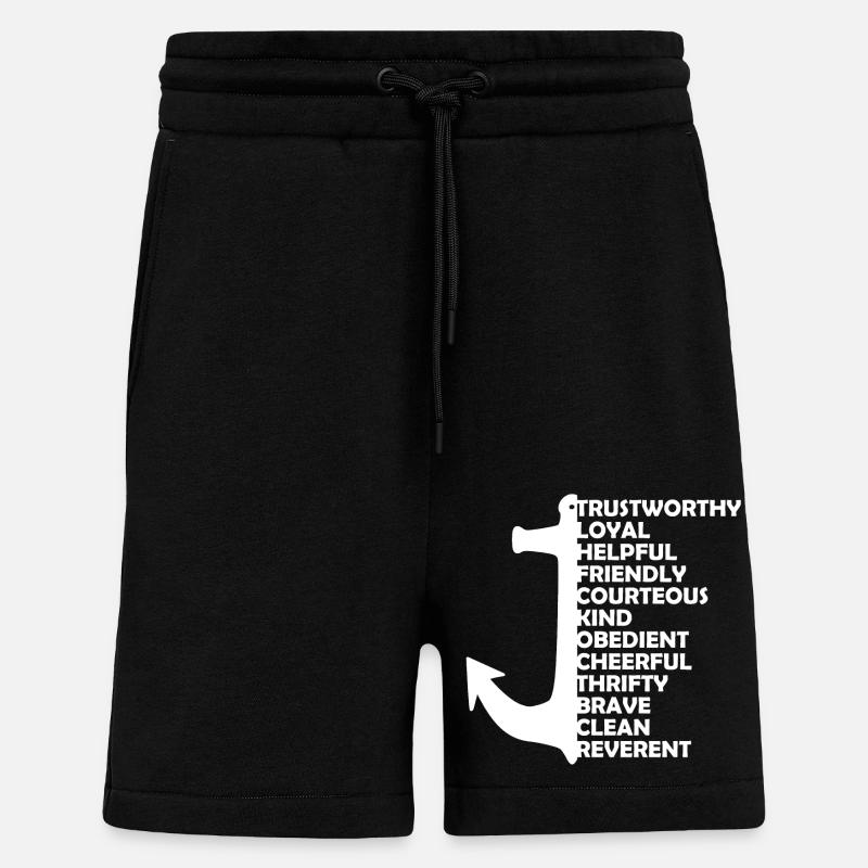 Scouts de mer Loi Vœu - Short bio décontracté fabriqué en UE - SOLID BLACK