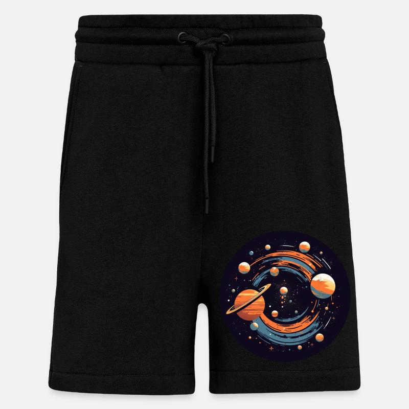 universe solar system planets - Shorts - made by SPREAD - SOLID BLACK