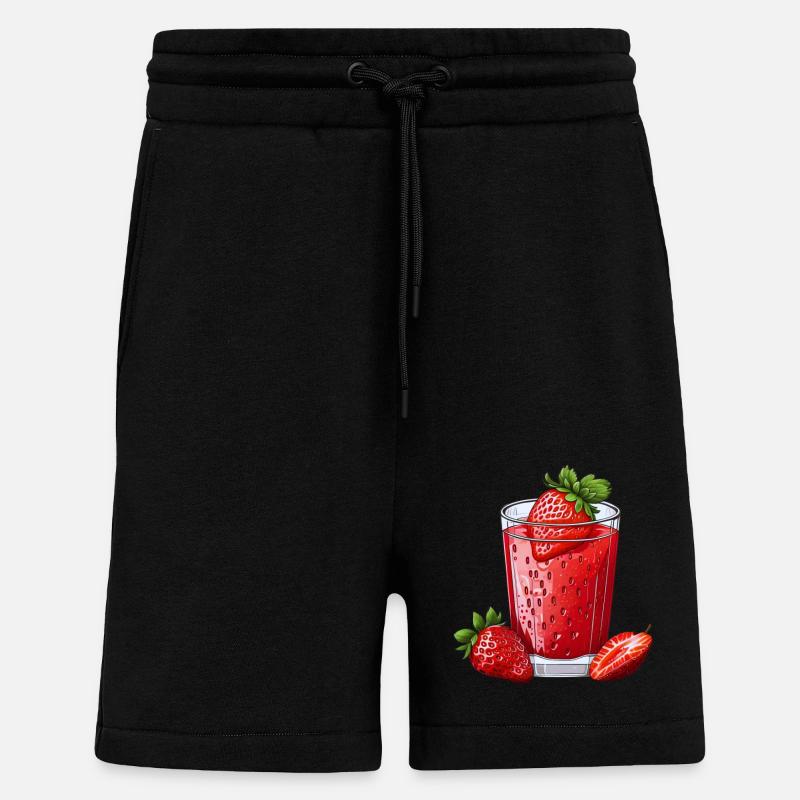 Erdbeersirup - Shorts - made by SPREAD - SOLID BLACK