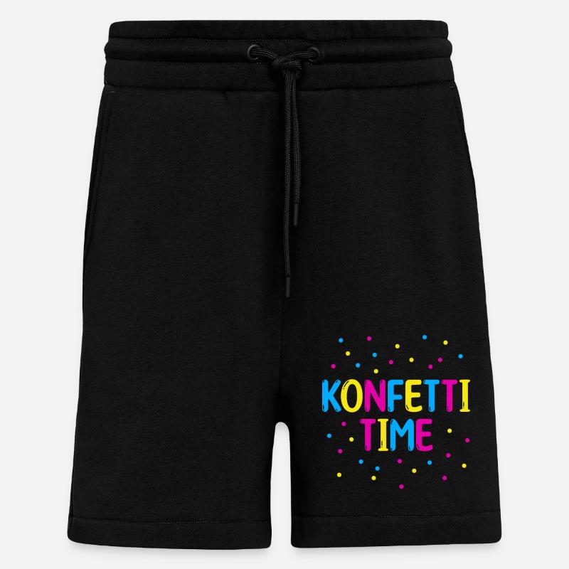 L’heure des confettis - Short bio décontracté fabriqué en UE - SOLID BLACK