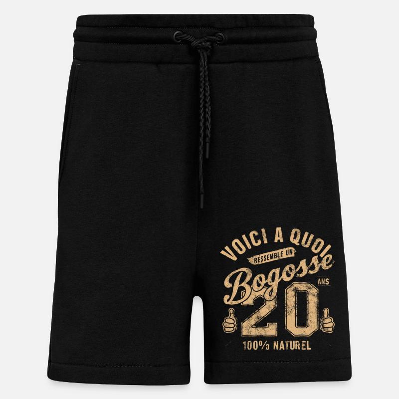 20 Year Old Bogosse - Shorts - made by SPREAD - SOLID BLACK