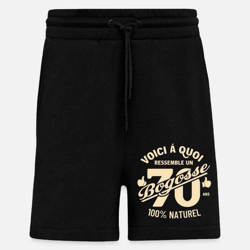 70 Year Old Bogosse - Shorts - made by SPREAD - SOLID BLACK