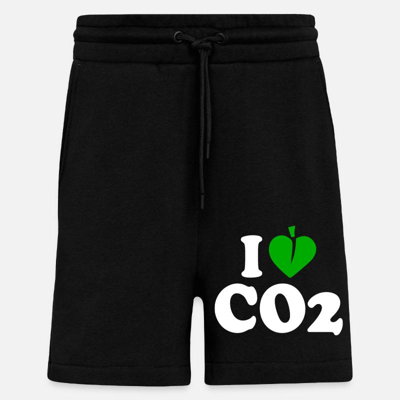 I love co2 - Shorts - made by SPREAD - SOLID BLACK