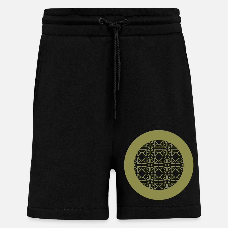 Décor circulaire - Short bio décontracté fabriqué en UE - SOLID BLACK