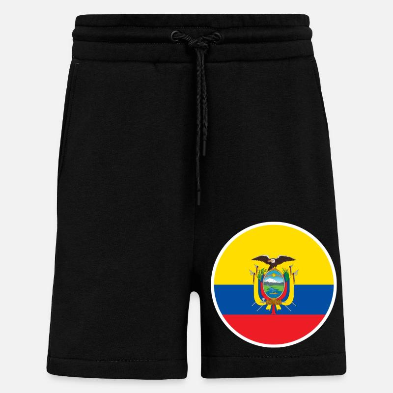 Ecuador Ecuadorian Flag - Shorts - made by SPREAD - SOLID BLACK