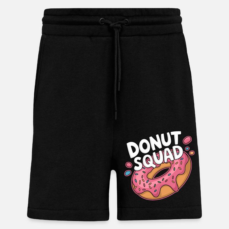 Donut Squad Beignets Beignets - Short bio décontracté fabriqué en UE - SOLID BLACK