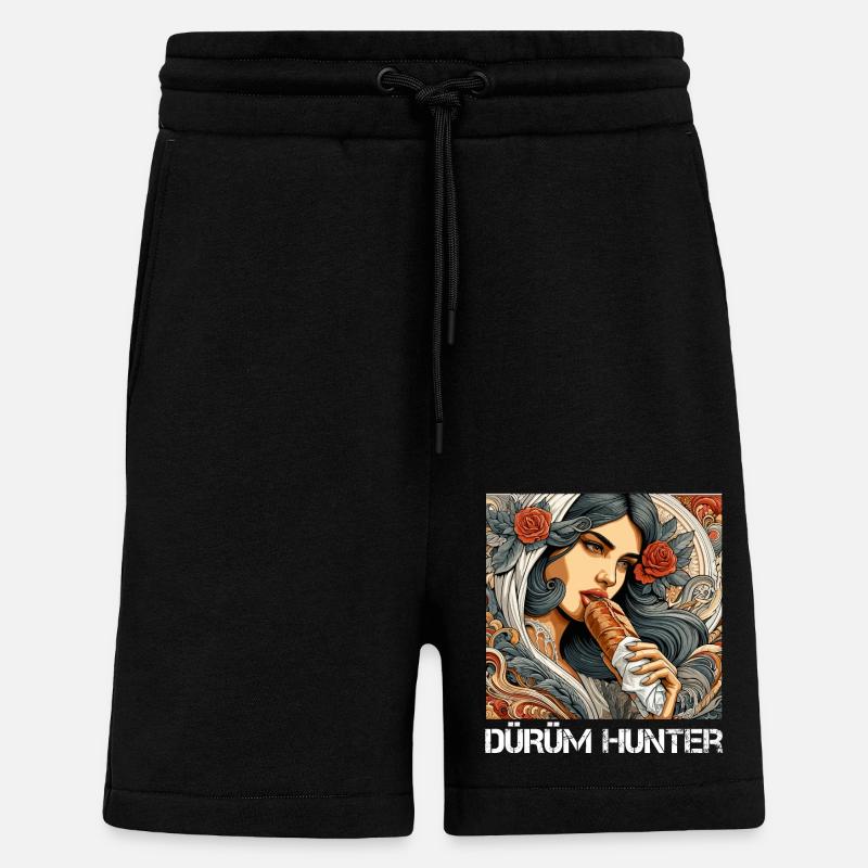 Dürüm Hunter Kebab Cadeau - Short bio décontracté fabriqué en UE - SOLID BLACK