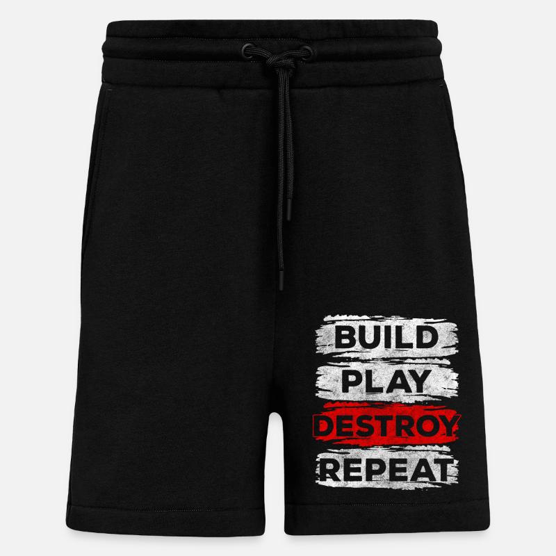 Bausteine Kinder Welt - Shorts - made by SPREAD - SOLID BLACK