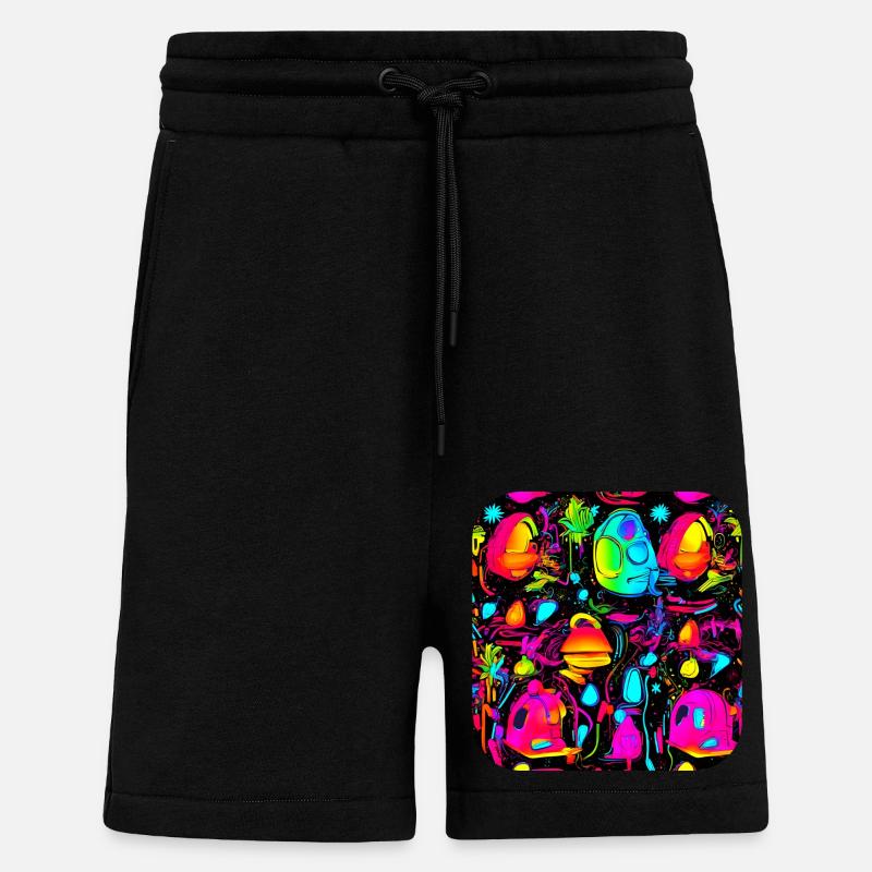 Néon Créatif Cyberglow Style Moderne - Short bio décontracté fabriqué en UE - SOLID BLACK