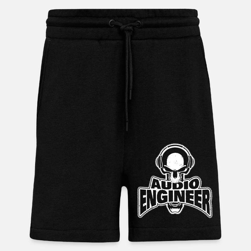 Audio Engineer - Shorts - made by SPREAD - SOLID BLACK