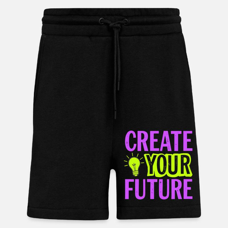 Create Your Future Glühbirne - Shorts - made by SPREAD - SOLID BLACK