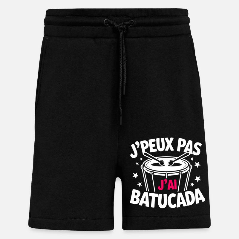 J’peux pas, j’ai Batucada - Short bio décontracté fabriqué en UE - SOLID BLACK