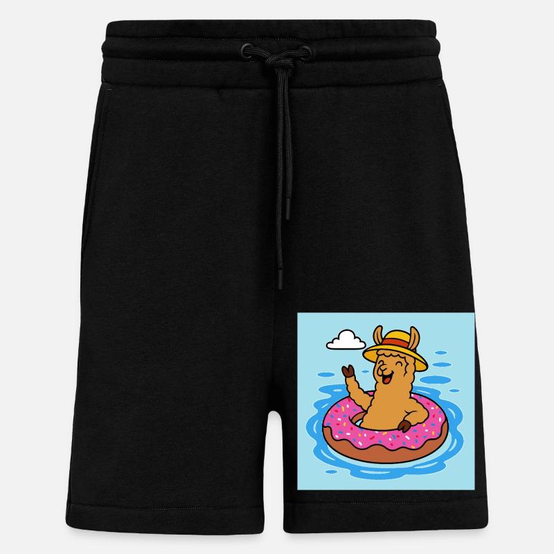 Süßes Alpaka Comic - Shorts - made by SPREAD - SOLID BLACK