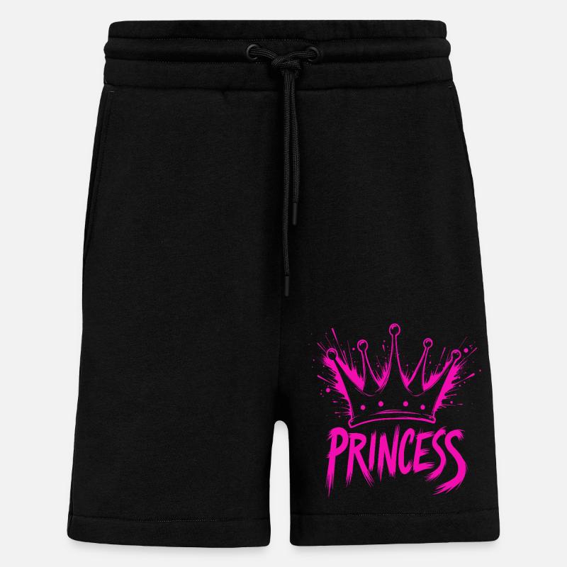 Prinzessin Krone Splash - Shorts - made by SPREAD - SOLID BLACK