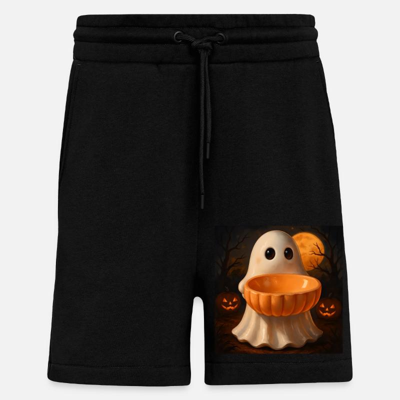 Grusel Halloween Geist Geschenk - Shorts - made by SPREAD - SOLID BLACK