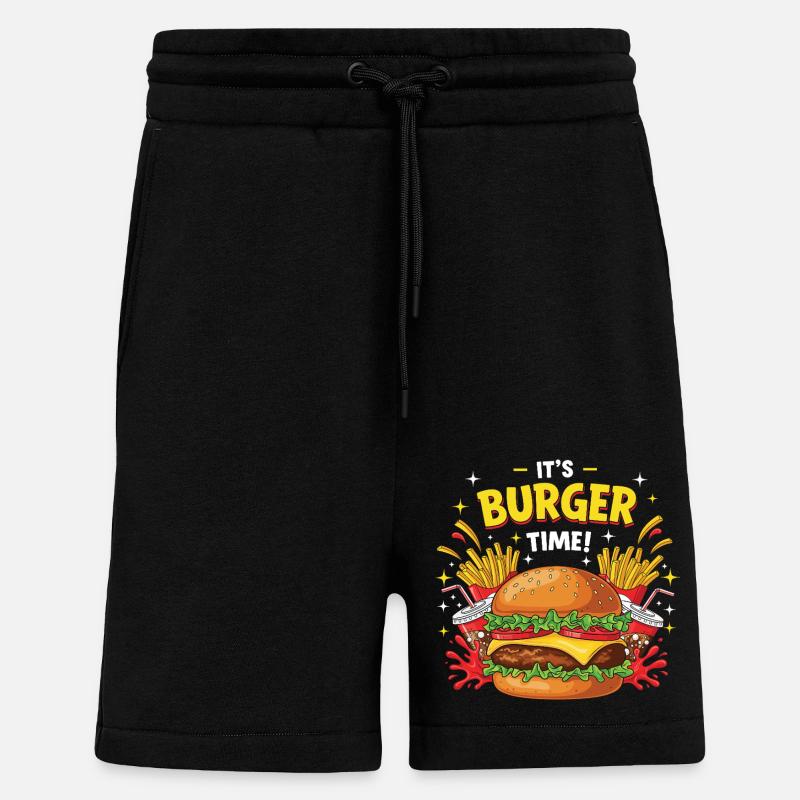 Hamburger Burger - Shorts - made by SPREAD - SOLID BLACK