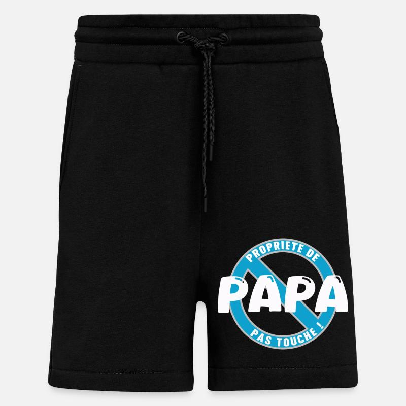 Papas Eigentum, weiß - Shorts - made by SPREAD - SOLID BLACK