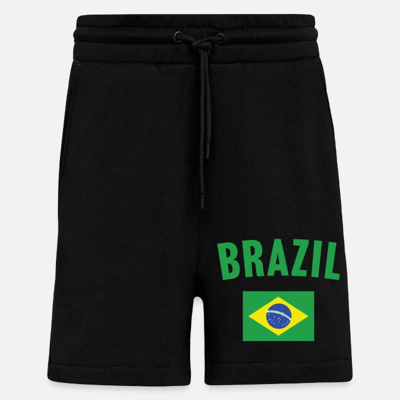 Brazil Flag - Shorts - made by SPREAD - SOLID BLACK