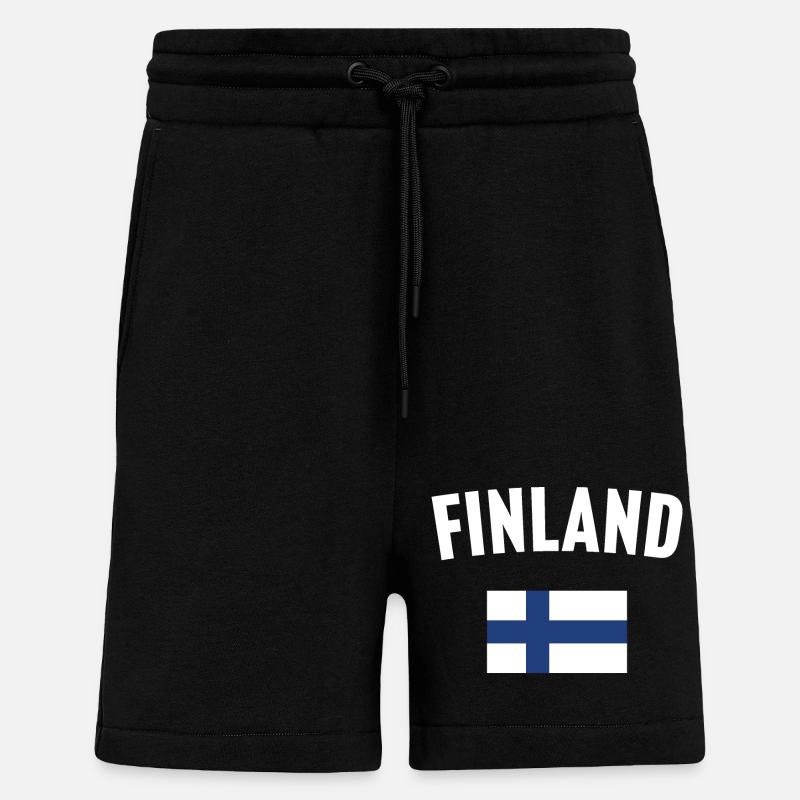 Finnland Flagge - Shorts - made by SPREAD - SOLID BLACK