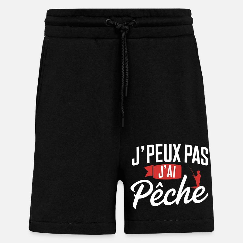 J'peux Pas, J'ai Pêche - Short bio décontracté fabriqué en UE - SOLID BLACK