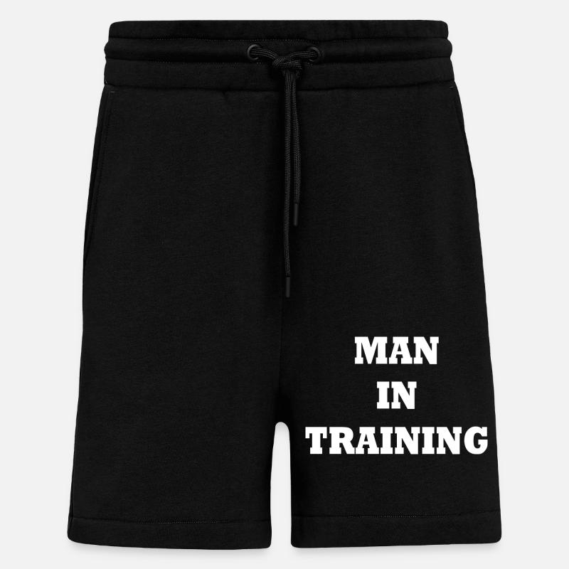 Man in Training - Short bio décontracté fabriqué en UE - SOLID BLACK
