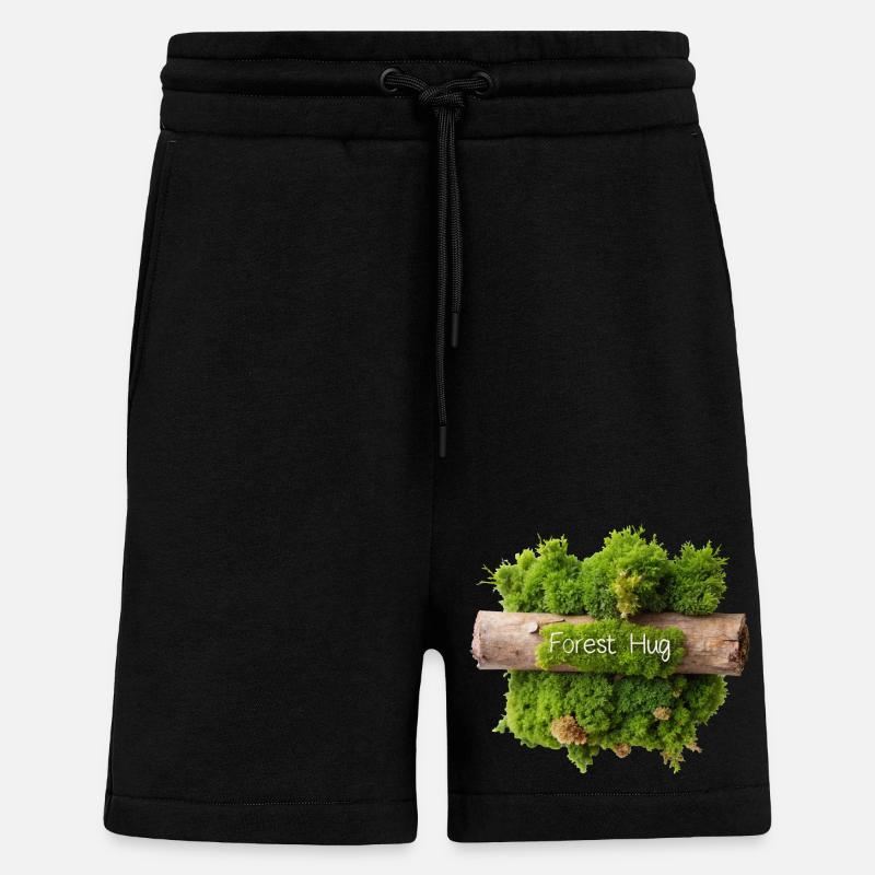 MOUSSE, CÂLIN DE FORÊT - Short bio décontracté fabriqué en UE - SOLID BLACK