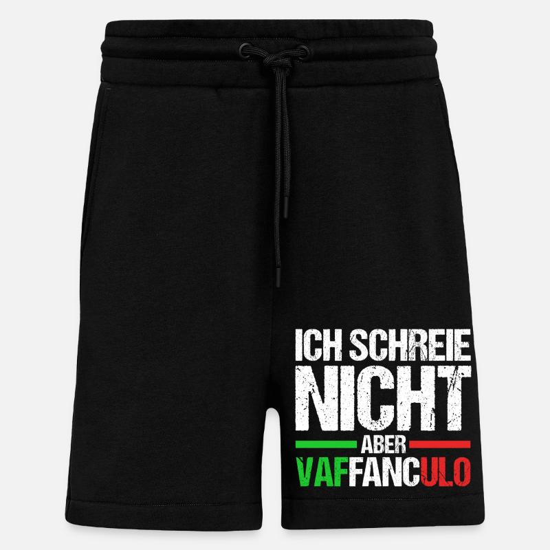 Italien Italiener Vaffanculo - Shorts - made by SPREAD - SOLID BLACK
