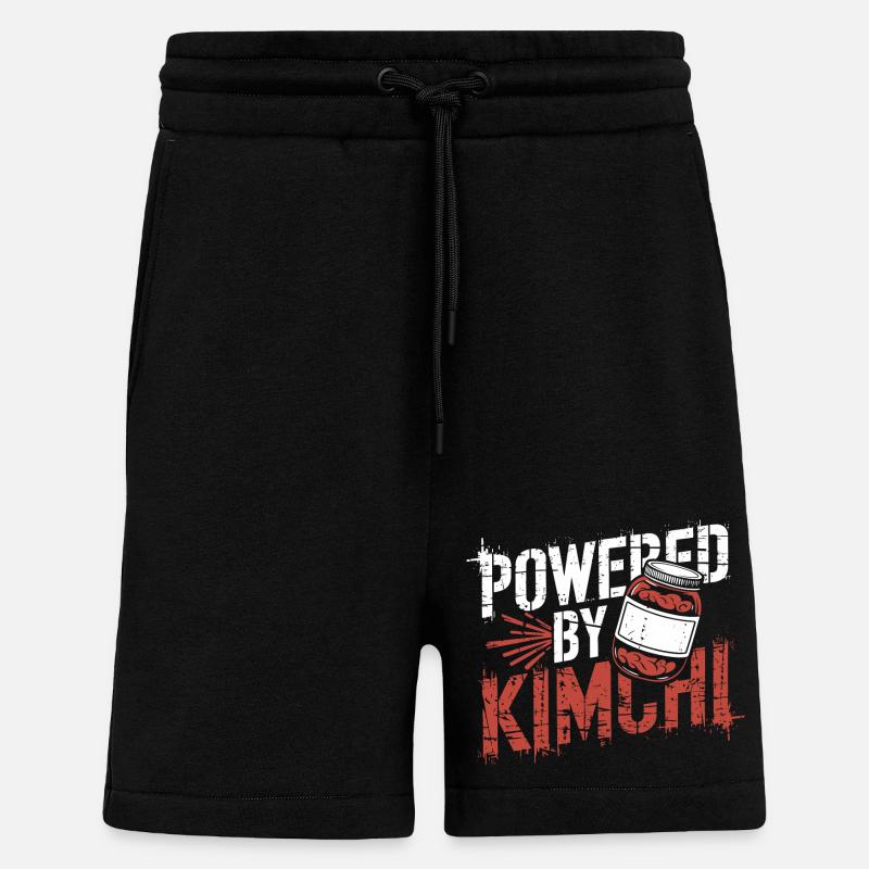Kimchi – Épicé, sain, unique - Short bio décontracté fabriqué en UE - SOLID BLACK