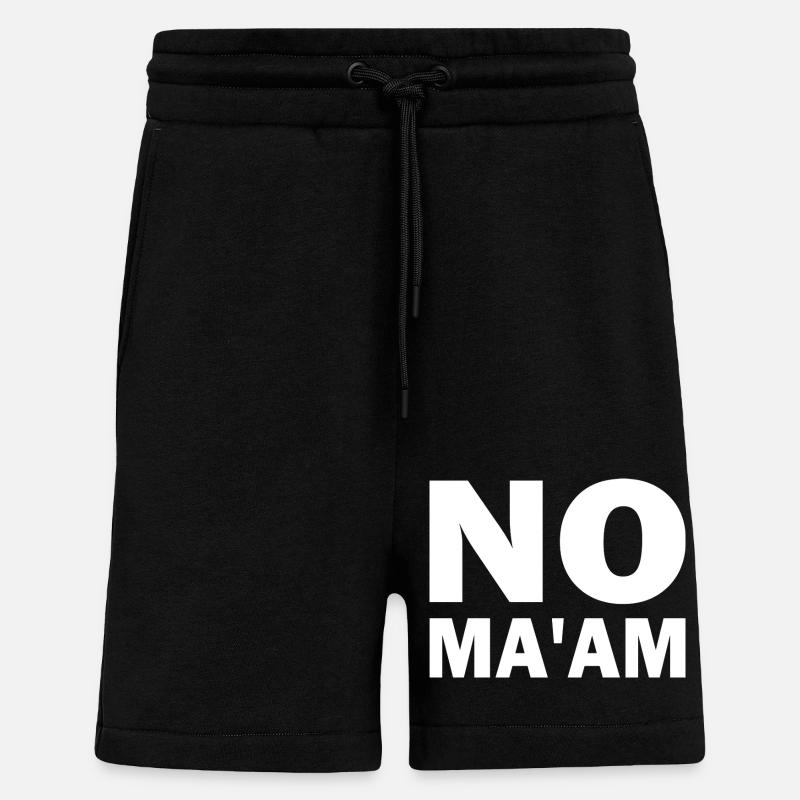 no ma'am - Short bio décontracté fabriqué en UE - SOLID BLACK