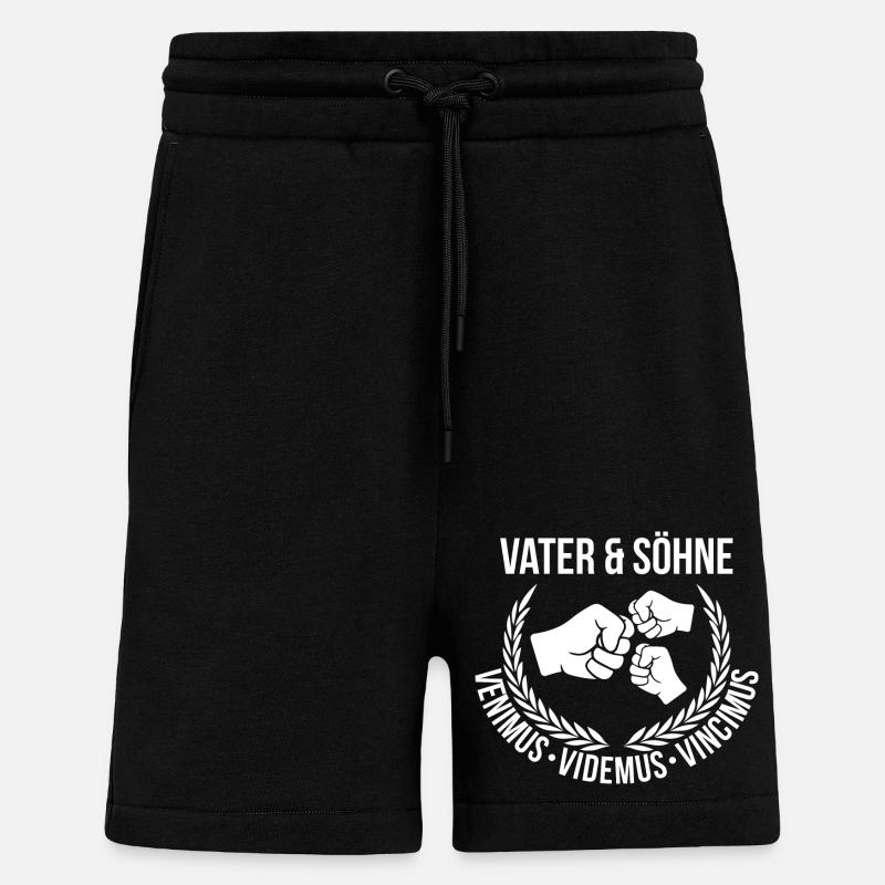 Vater und Söhne - lateinischer Teamspruch - Shorts - made by SPREAD - SOLID BLACK