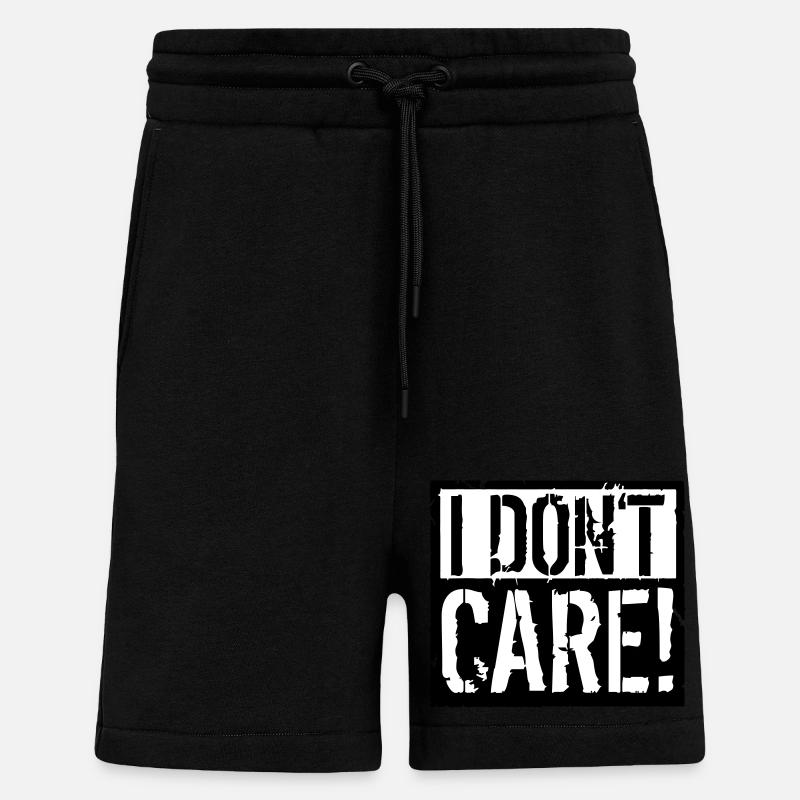 je ne m'inquiète pas - Short bio décontracté fabriqué en UE - SOLID BLACK