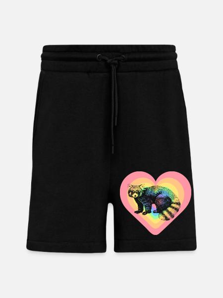 Red panda - Shorts - made by SPREAD - SOLID BLACK