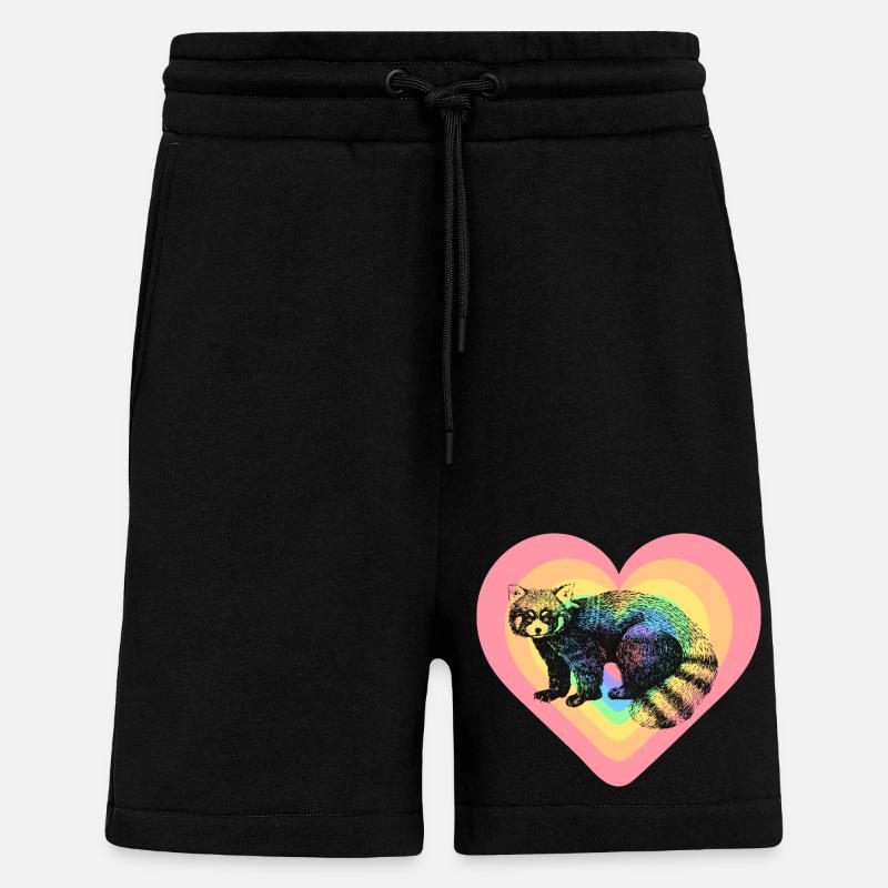 Red panda - Shorts - made by SPREAD - SOLID BLACK