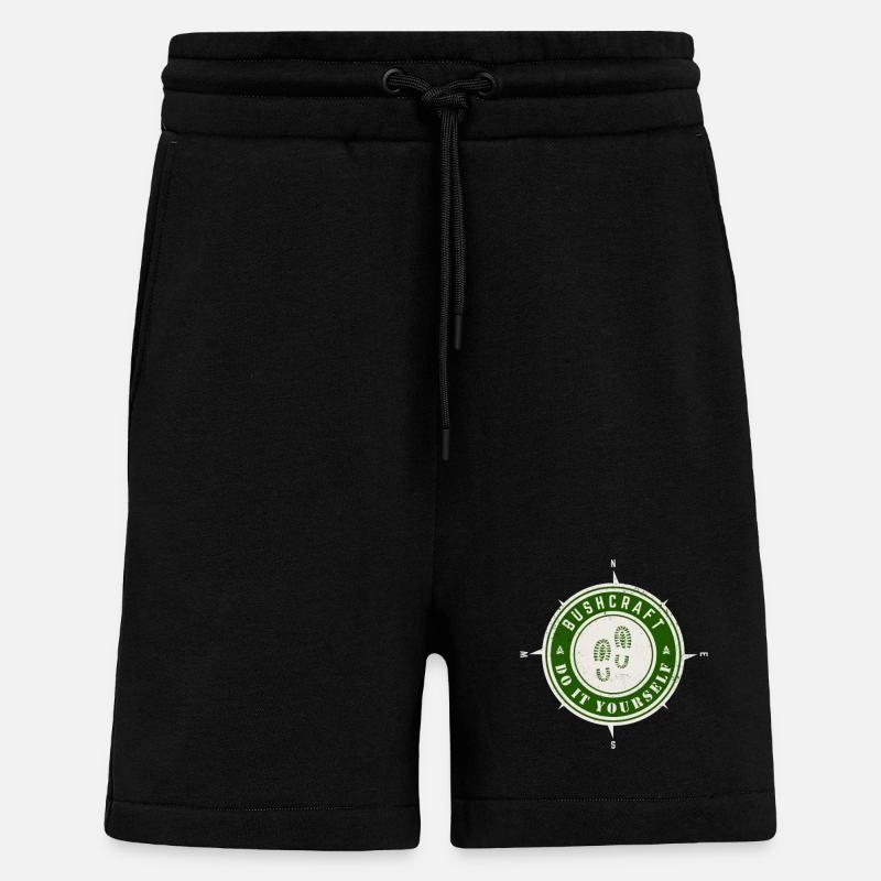 Bushcraft - Faites-le vous-même - Short bio décontracté fabriqué en UE - SOLID BLACK