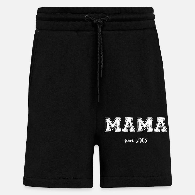 Maman 2003 - Short bio décontracté fabriqué en UE - SOLID BLACK