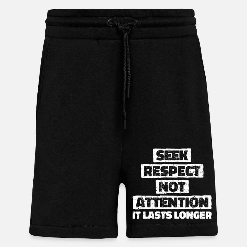 Loyauté, respect, amitié - motivation - Short bio décontracté fabriqué en UE - SOLID BLACK
