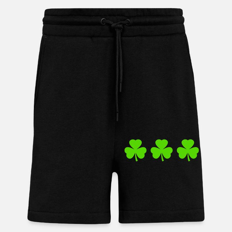 Trèfle d’Irlande Trèfles - Short bio décontracté fabriqué en UE - SOLID BLACK