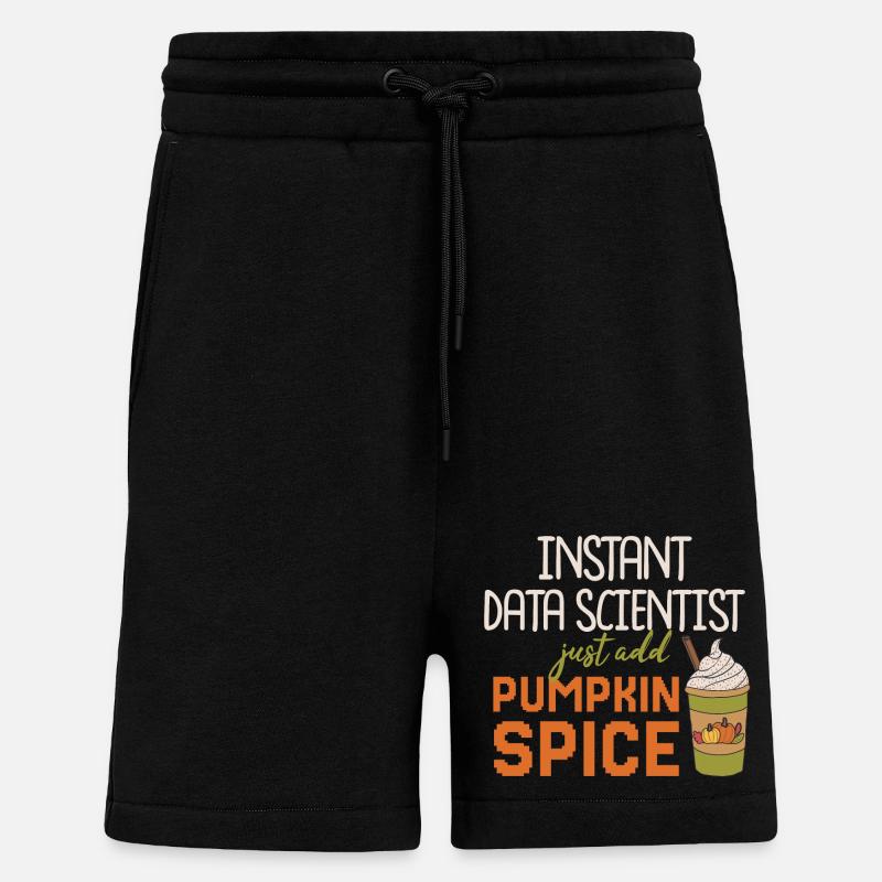 Data Scientist Thanksgiving Pumpkin Spice - Shorts - made by SPREAD - SOLID BLACK