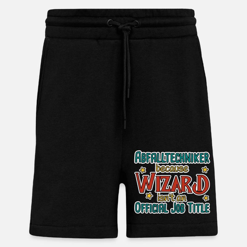 Abfalltechniker Wizard - Shorts - made by SPREAD - SOLID BLACK