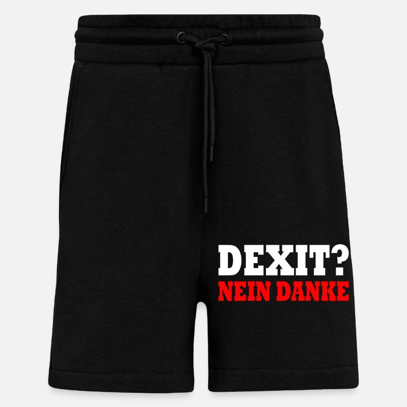 Dexit non merci - Short bio décontracté fabriqué en UE - SOLID BLACK
